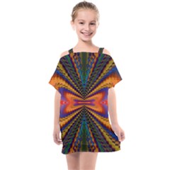 Casanova Abstract Art-colors Cool Druffix Flower Freaky Trippy Kids  One Piece Chiffon Dress by Ket1n9