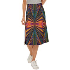 Casanova Abstract Art-colors Cool Druffix Flower Freaky Trippy Midi Panel Skirt by Ket1n9