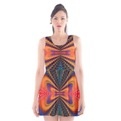 Casanova Abstract Art-colors Cool Druffix Flower Freaky Trippy Scoop Neck Skater Dress by Ket1n9