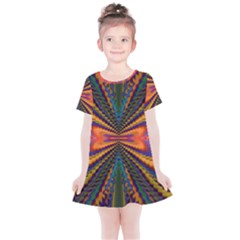 Casanova Abstract Art-colors Cool Druffix Flower Freaky Trippy Kids  Simple Cotton Dress by Ket1n9