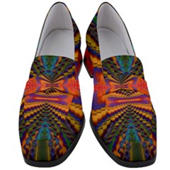 Casanova Abstract Art-colors Cool Druffix Flower Freaky Trippy Women s Chunky Heel Loafers by Ket1n9