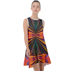 Casanova Abstract Art-colors Cool Druffix Flower Freaky Trippy Frill Swing Dress by Ket1n9