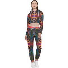 Casanova Abstract Art-colors Cool Druffix Flower Freaky Trippy Cropped Zip Up Lounge Set by Ket1n9