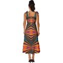 Casanova Abstract Art-colors Cool Druffix Flower Freaky Trippy Tie-Strap Tiered Midi Chiffon Dress View4