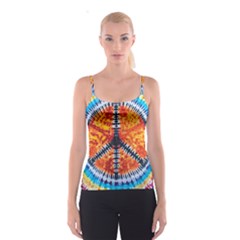 Tie Dye Peace Sign Spaghetti Strap Top by Ket1n9