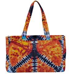 Tie Dye Peace Sign Canvas Work Bag by Ket1n9