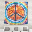 Tie Dye Peace Sign Square Tapestry (Large) View2