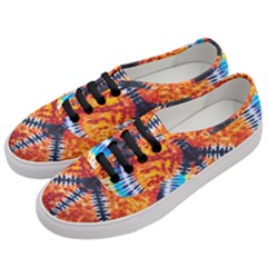 Tie Dye Peace Sign Women s Classic Low Top Sneakers by Ket1n9