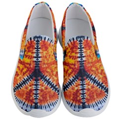 Tie Dye Peace Sign Men s Lightweight Slip Ons by Ket1n9