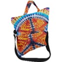 Tie Dye Peace Sign Fold Over Handle Tote Bag View1