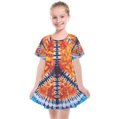 Tie Dye Peace Sign Kids  Smock Dress by Ket1n9