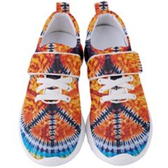 Tie Dye Peace Sign Women s Velcro Strap Shoes by Ket1n9