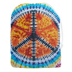 Tie Dye Peace Sign Drawstring Pouch (3xl) by Ket1n9