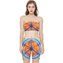 Tie Dye Peace Sign Stretch Shorts and Tube Top Set View1