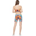 Tie Dye Peace Sign Stretch Shorts and Tube Top Set View2