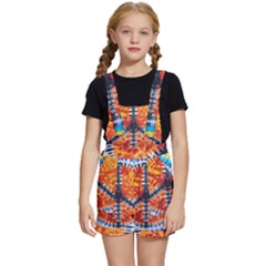 Tie Dye Peace Sign Kids  Short Overalls by Ket1n9