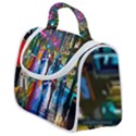 Abstract Vibrant Colour Cityscape Satchel Handbag View1