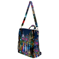 Abstract Vibrant Colour Cityscape Crossbody Backpack by Ket1n9