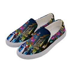 Abstract Vibrant Colour Cityscape Women s Canvas Slip Ons by Ket1n9