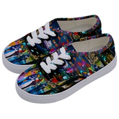 Abstract Vibrant Colour Cityscape Kids  Classic Low Top Sneakers by Ket1n9