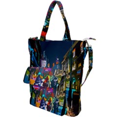 Abstract Vibrant Colour Cityscape Shoulder Tote Bag