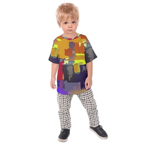 Abstract Vibrant Colour Kids  Raglan T-shirt by Ket1n9