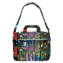 Abstract Vibrant Colour Cityscape Macbook Pro 16  Shoulder Laptop Bag by Ket1n9