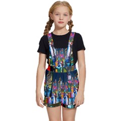 Abstract Vibrant Colour Cityscape Kids  Short Overalls by Ket1n9