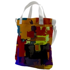 Abstract Vibrant Colour Canvas Messenger Bag by Ket1n9