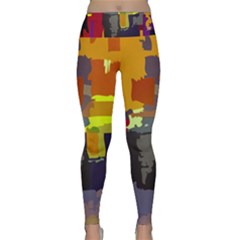 Abstract Vibrant Colour Lightweight Velour Classic Yoga Leggings by Ket1n9