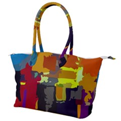 Abstract Vibrant Colour Canvas Shoulder Bag by Ket1n9