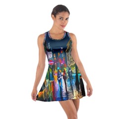 Abstract Vibrant Colour Cityscape Cotton Racerback Dress by Ket1n9