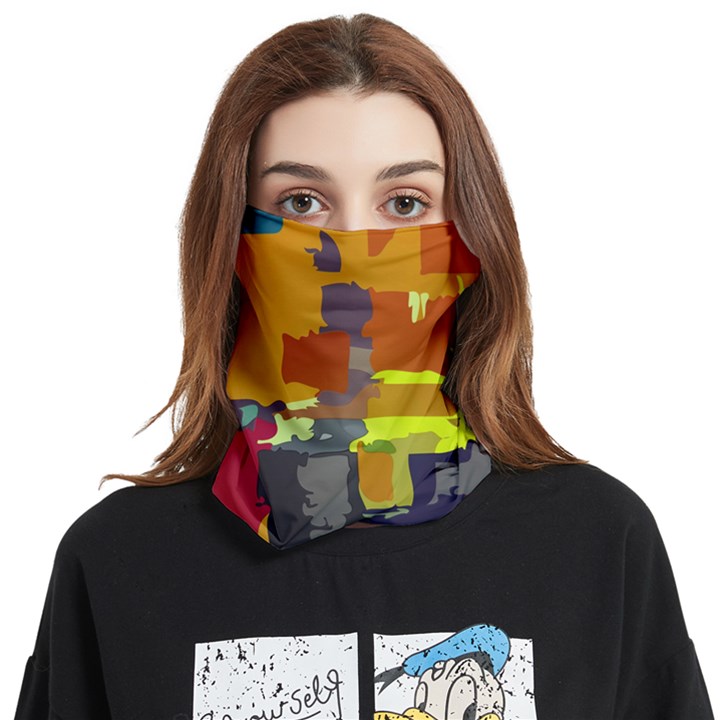 Abstract Vibrant Colour Face Covering Bandana (Two Sides)