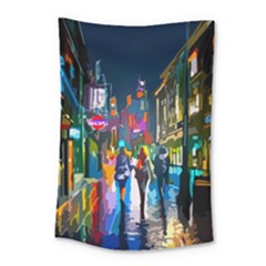 Abstract Vibrant Colour Cityscape Small Tapestry by Ket1n9