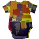 Abstract Vibrant Colour Baby Short Sleeve Bodysuit View2