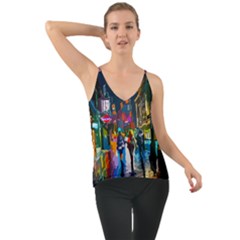 Abstract Vibrant Colour Cityscape Chiffon Cami by Ket1n9