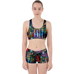 Abstract Vibrant Colour Cityscape Work It Out Gym Set by Ket1n9