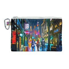 Abstract Vibrant Colour Cityscape Canvas Cosmetic Bag (large) by Ket1n9