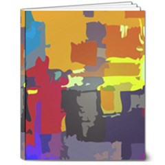 Abstract Vibrant Colour 8  X 10  Hardcover Notebook by Ket1n9