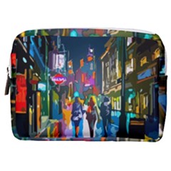 Abstract Vibrant Colour Cityscape Make Up Pouch (medium) by Ket1n9