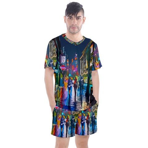 Abstract Vibrant Colour Cityscape Men s Mesh T-shirt And Shorts Set by Ket1n9