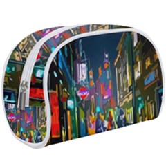 Abstract Vibrant Colour Cityscape Make Up Case (large)