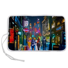 Abstract Vibrant Colour Cityscape Pen Storage Case (s) by Ket1n9