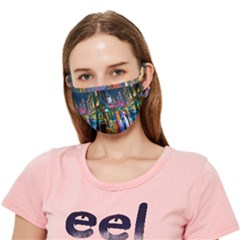 Abstract Vibrant Colour Cityscape Crease Cloth Face Mask (adult) by Ket1n9