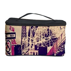 Pink City Retro Vintage Futurism Art Cosmetic Storage Case by Ket1n9