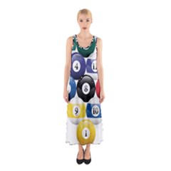 Racked Billiard Pool Balls Sleeveless Maxi Dress by Ket1n9