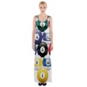 Racked Billiard Pool Balls Thigh Split Maxi Dress View1