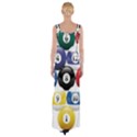 Racked Billiard Pool Balls Thigh Split Maxi Dress View2