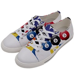 Racked Billiard Pool Balls Men s Low Top Canvas Sneakers by Ket1n9