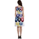 Racked Billiard Pool Balls Sleeveless V-Neck Skater Dress with Pockets View4